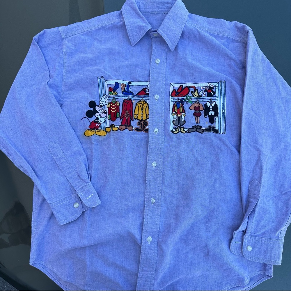 Vintage Embroidered Disney Dress Shirt